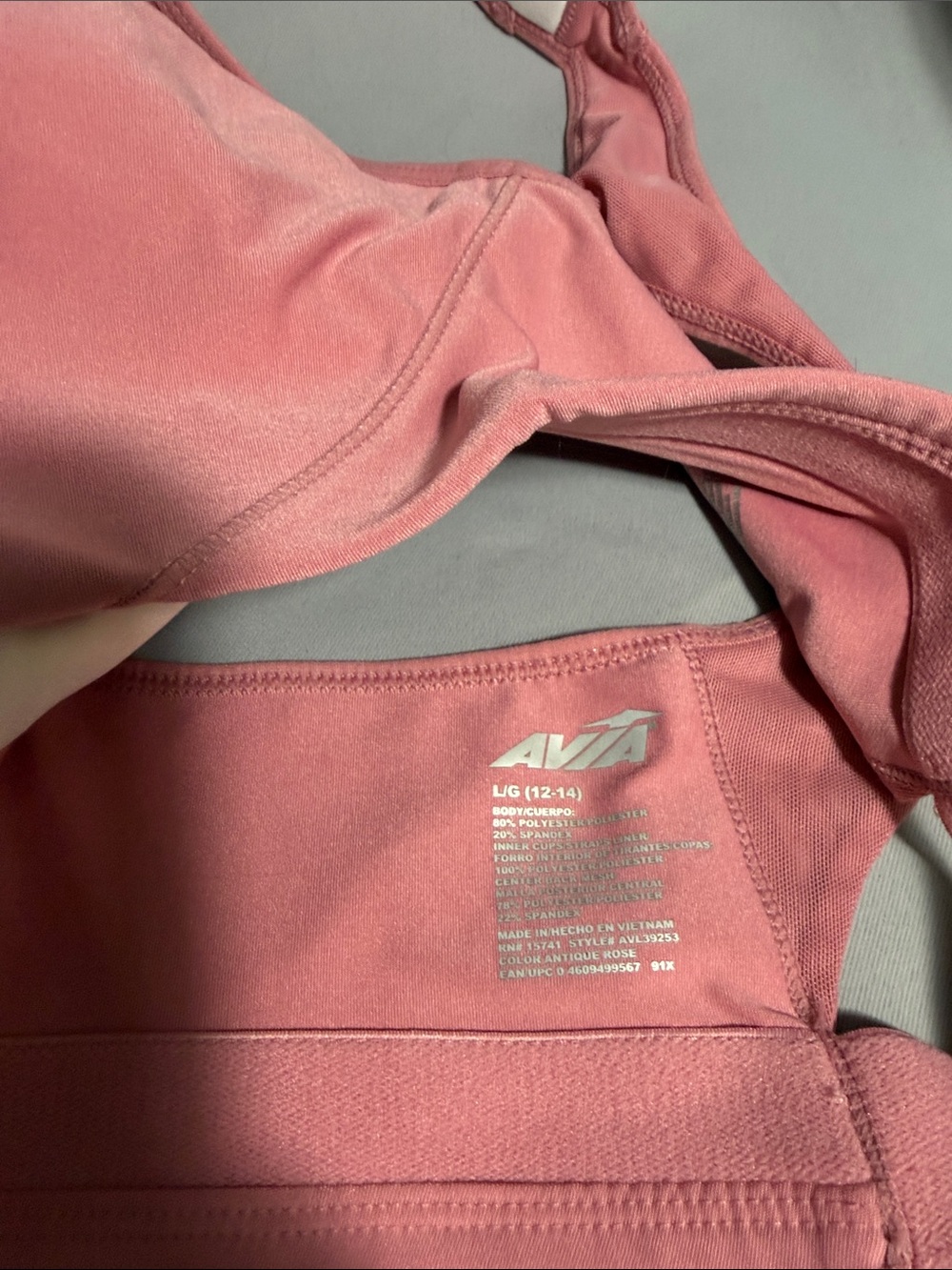 Avia Pink Racerback Sports Bra - Picture 3 of 3